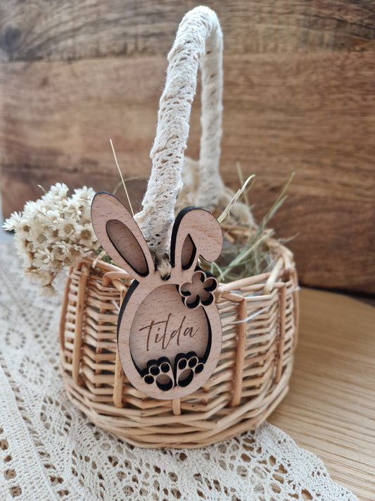 Personalisierter Osterhasen-Anhänger für das Osterkörbchen