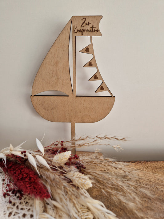 Caketopper Seegelboot