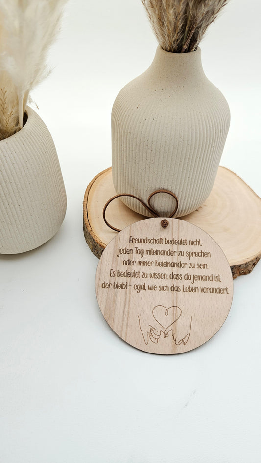 Holzanhänger „Freundschaft“ 🤍🌿